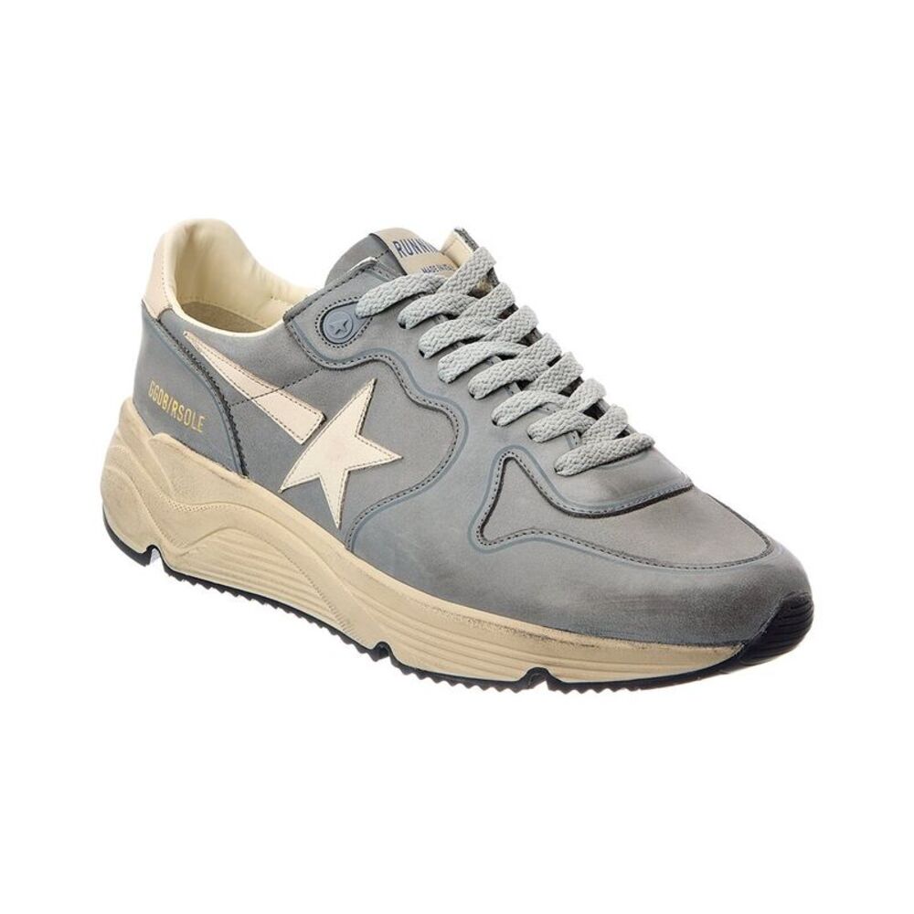 Golden Goose Running Sole Leather Sneaker, Blue